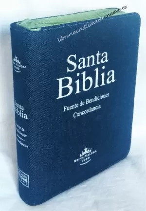 BIBLIA RVR60 044 FB BOLSILLO JEAN CREMALLERA VERDE IND