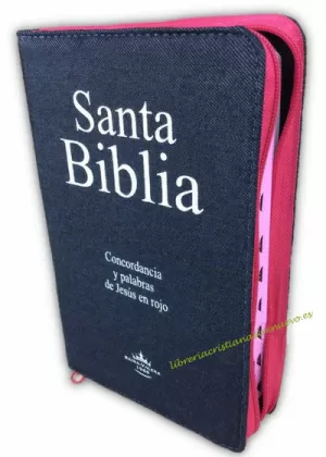 BIBLIA RVR60 064 LG MANUAL JEAN CREMALLERA ROSA IND