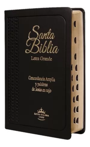 BIBLIA RVR60 055C L GRANDE VINILO LUXE NEGRO ÍNDICE