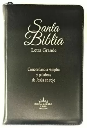 BIBLIA RVR60 055C L GRANDE IMIT PIEL NEGRO CREMALLERA ÍNDICE