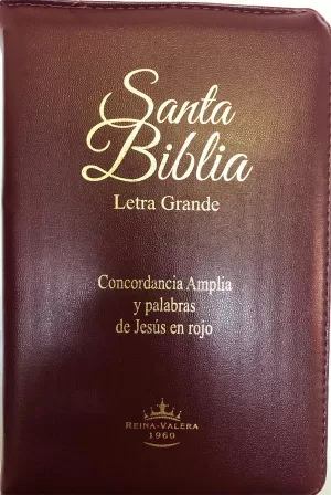 BIBLIA RVR60 055 L GRANDE IMIT PIEL BURDEOS CREMALLERA