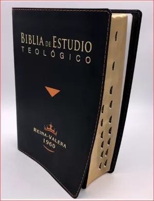 BIBLIA RVR60 ESTUDIO TEOLÓGICO IMIT PIEL NEGRO IND