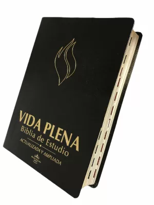 BIBLIA RVR60 ESTUDIO VIDA PLENA REVISADA NEGRO PIEL ÍNDICE