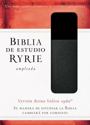 BIBLIA RVR60 ESTUDIO RYRIE AMPLIADA  DOS TONOS NEGRO ÍNDICE