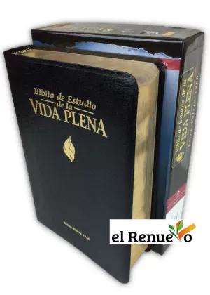 BIBLIA RVR60 ESTUDIO VIDA PLENA PIEL NEGRO