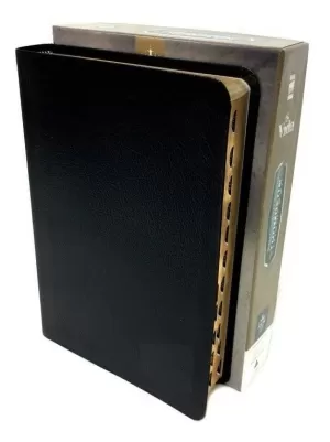 BIBLIA RVR60 REFERENCIA THOMPSON PIEL FAB NEGRO ÍNDICE