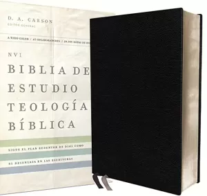 BIBLIA NVI ESTUDIO TEOLOGÍA BÍBLICA PIEL FAB NEGRO