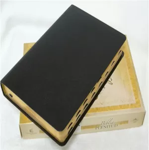 BIBLIA RVR60 ESTUDIO PLENITUD PIEL FAB NEGRO ÍND
