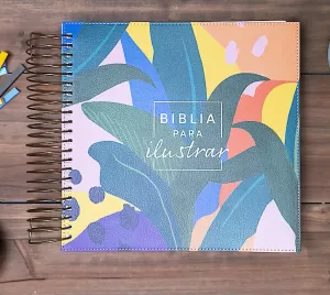 BIBLIA RVR60 PARA ILUSTRAR IMIT PIEL FLORAL CON ESPIRAL