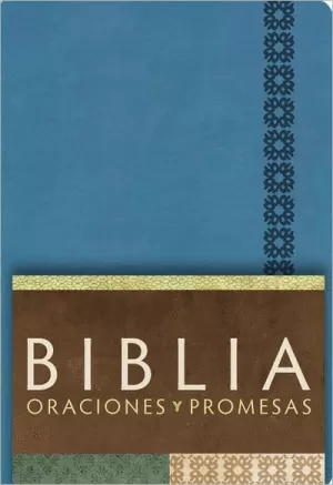 BIBLIA RVC ORACIONES Y PROMESAS AZUL COBALTO IMIT PIEL