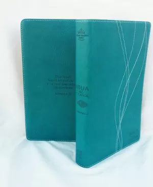 BIBLIA RVR60 DEL PESCADOR IMIT PIEL AZUL PETRÓLEO