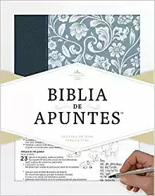 BIBLIA RVR60 DE APUNTES PIEL TELA IMPRESA AZUL