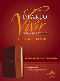 BIBLIA RVR60 ESTUDIO DIARIO VIVIR LG IMIT PIEL MARRÓN