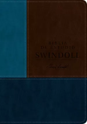 BIBLIA NTV DE ESTUDIO SWINDOLL IMIT PIEL AZUL MARRÓN