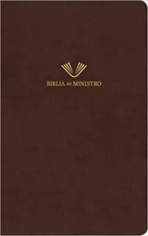 BIBLIA RVR60 BIBLIA DEL MINISTRO CAOBA PIEL FABRICADA