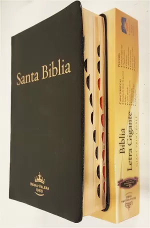 BIBLIA RVR60 L GIGANTE PIEL FAB NEGRO ÍNDICE