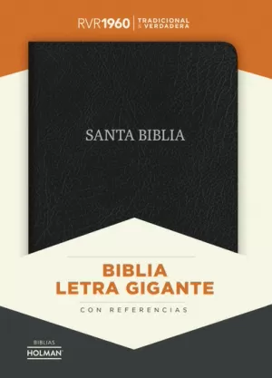 BIBLIA RVR60 L GIGANTE REF PIEL FABRICADA NEGRO