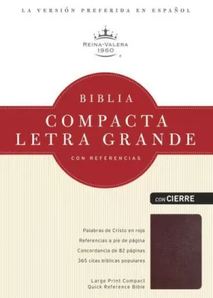 BIBLIA RVR60 LG BOLSILLO REF PIEL ROJO CREMALLERA