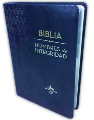 BIBLIA RVR60 HOMBRES DE INTEGRIDAD IMIT PIEL AZUL
