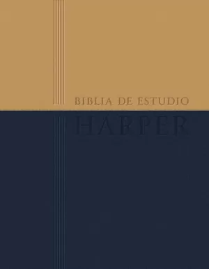BIBLIA RVR60 ESTUDIO HARPER IMIT PIEL AZUL MARRÓN