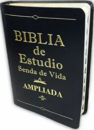 BIBLIA RVR60 ESTUDIO SENDA DE VIDA PIEL FAB NEGRO IND