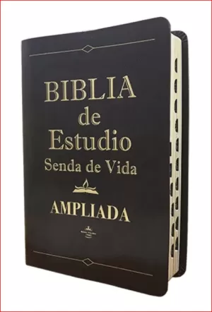 BIBLIA RVR60 ESTUDIO SENDA DE VIDA PIEL FABR MARRÓN ÍNDICE