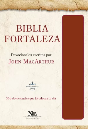 BIBLIA RVR60 DEVOCIONAL FORTALEZA IMIT PIEL MARRÓN