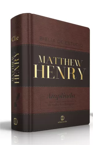BIBLIA RV REVISADA ESTUDIO MATTHEW HENRY IMIT PIEL MARRÓN ÍNDICE