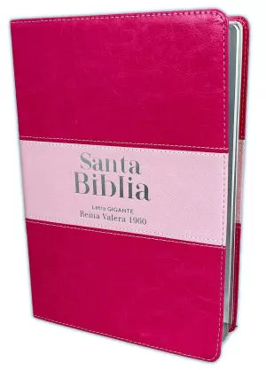 BIBLIA RVR60 L GIGANTE ROSA BITONO IMIT PIEL