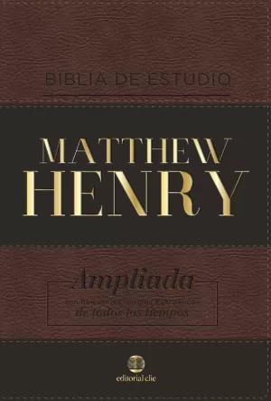 BIBLIA RV REVISADA ESTUDIO MATTHEW HENRY IMIT PIEL MARRÓN