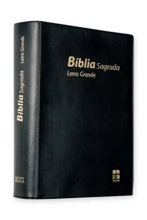 BÍBLIA SAGRADA DN 62 L GRANDE CAPA VINIL PRETA PORTUGUÉS