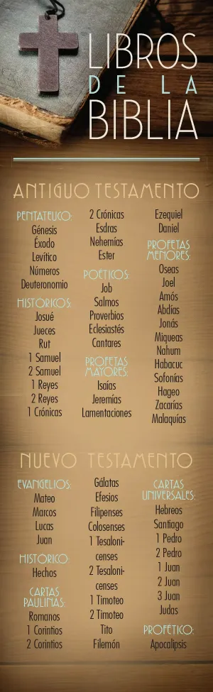 MARCADOR LIBROS DE LA BIBLIA BH MARRÓN