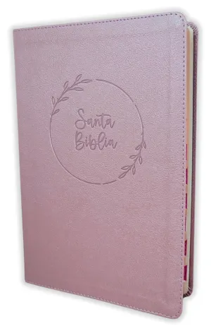 BIBLIA RVR60 L GIGANTE IMIT PIEL ROSA PERLA ÍNDICE