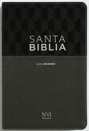 BIBLIA NVI PENINSULAR MANUAL L GRANDE NEGRO GRIS IMIT PIEL